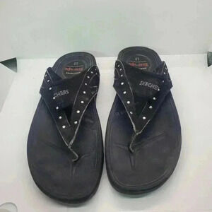 Womens Black Skechers Tone Up Sandals Sz 10